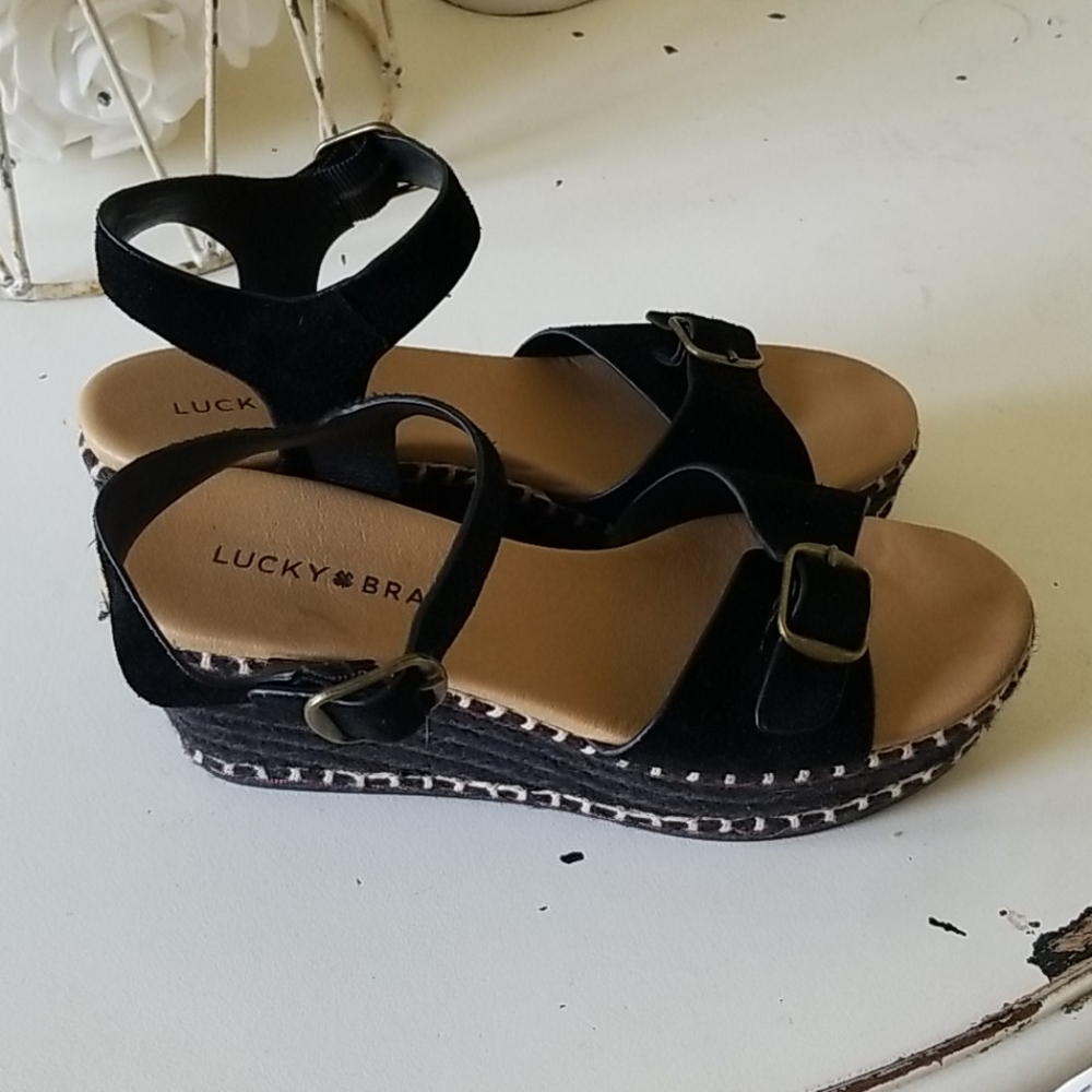 NWOB Lucky Brand wedge sandals - Picture 5 of 8
